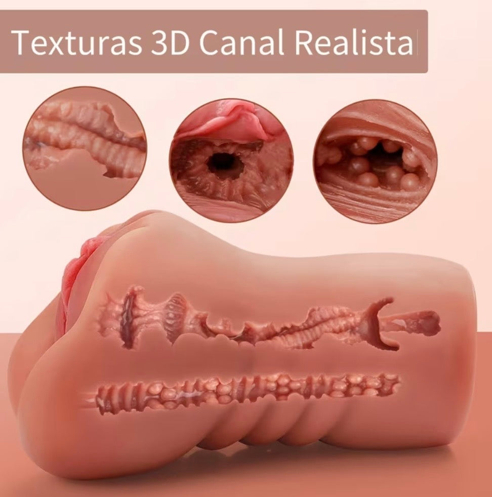 Masturbador Masculino Doble Canal 3D – Vagina y Ano Ultra Realista