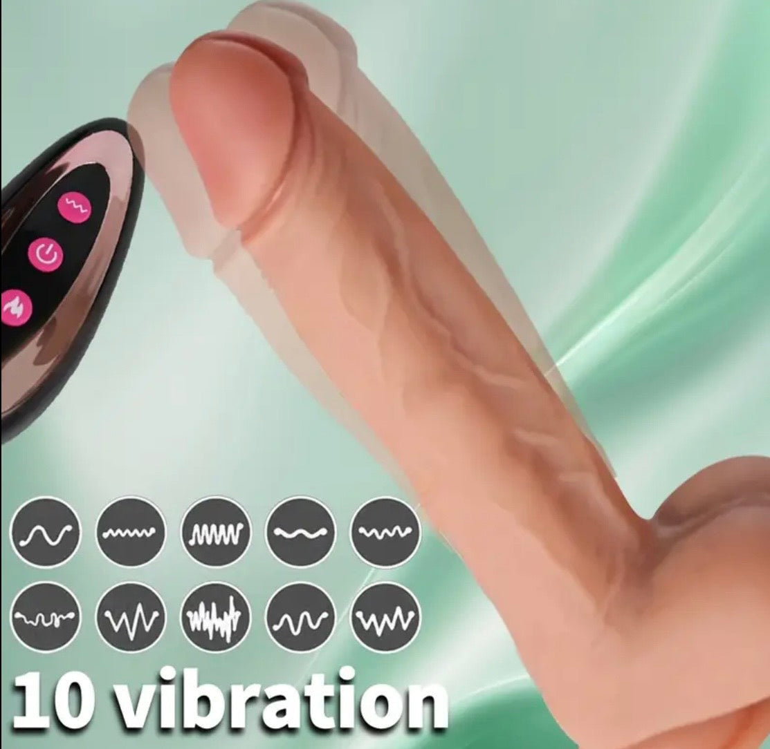 Dildo Realista Premium 22cm – Vibración, Empuje, Rotación y Calor