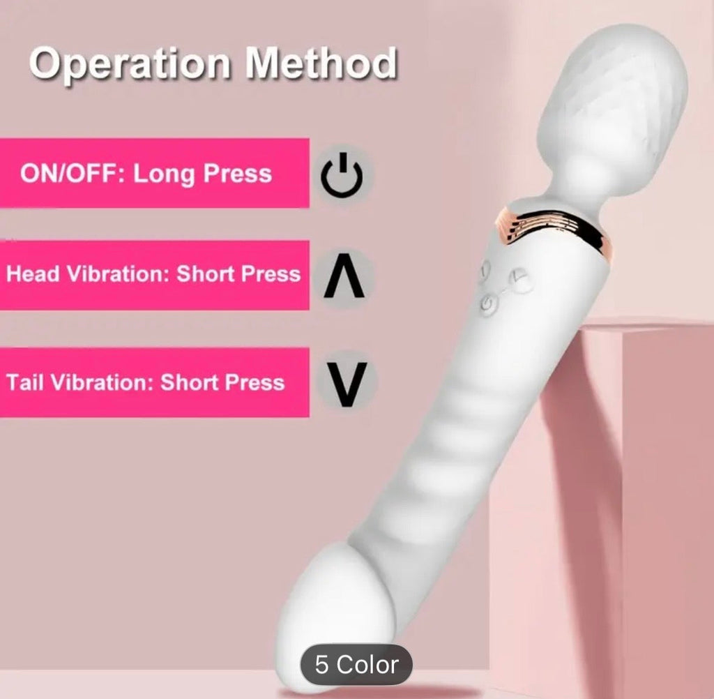 Vibrador Wand Doble Cabezal – 2 Motores