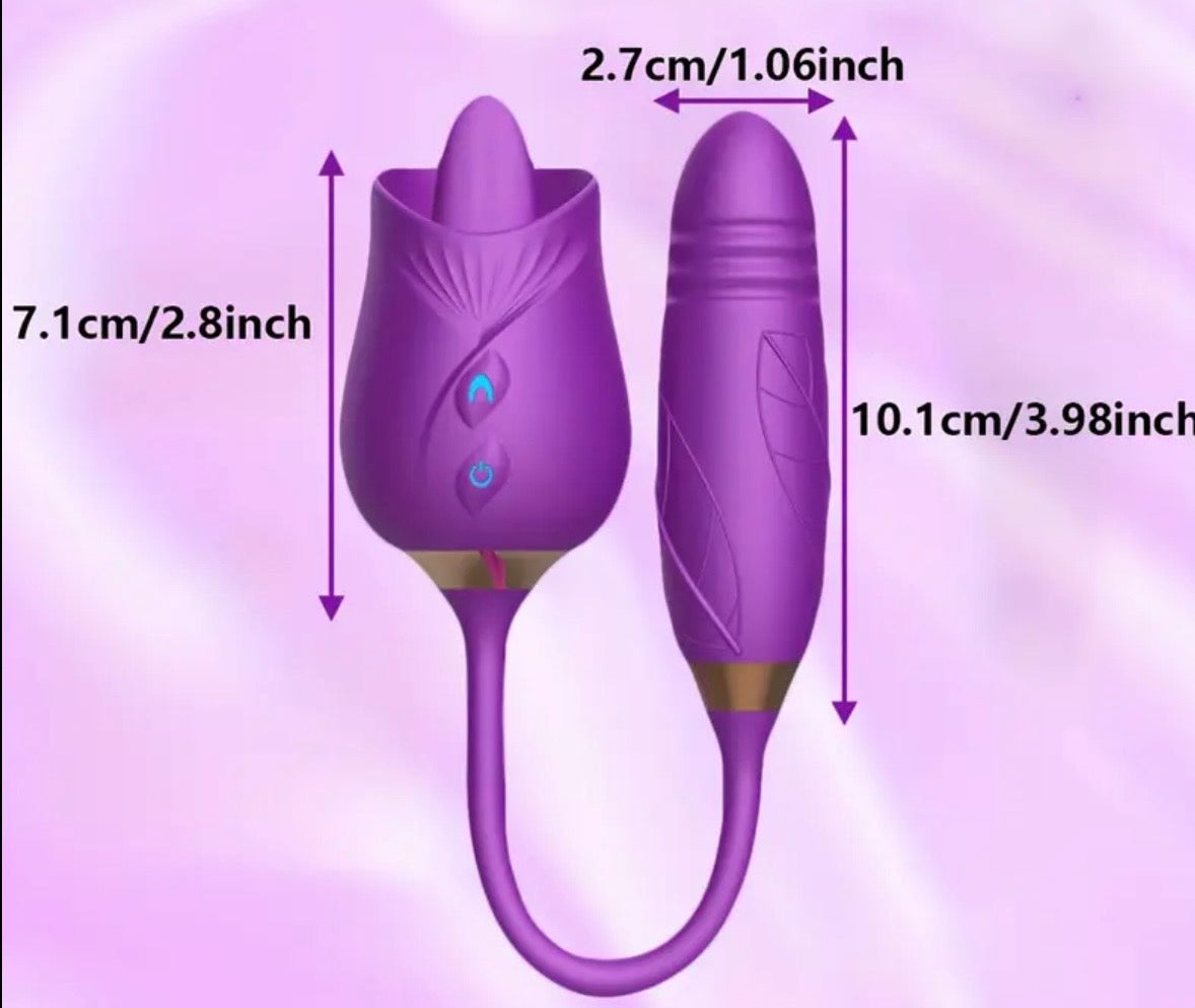 Vibrador Rosa 2 en 1 – Succionador Clitoriano + Huevo Vibrador