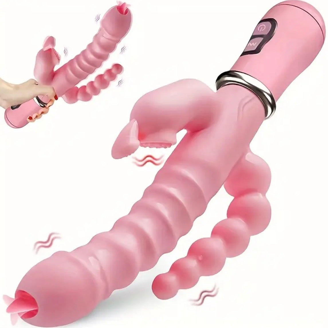 Vibrador Rabbit Triple Estimulación – Vaginal, Clitoriano y Anal