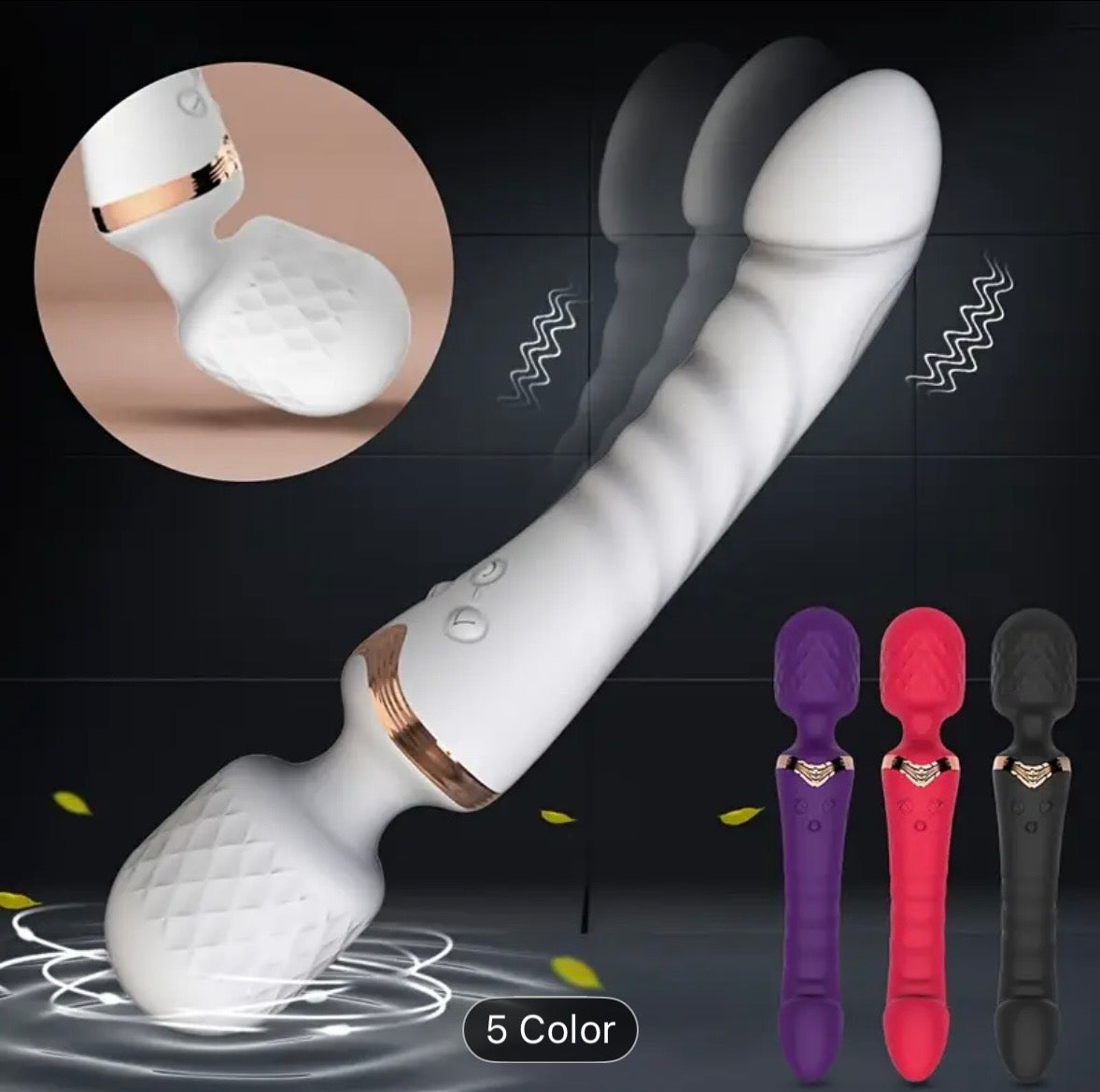 Vibrador Wand Doble Cabezal – 2 Motores