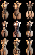Bodystocking Negra – Elige tu Diseño | 9 Estilos Red Encaje Tiras