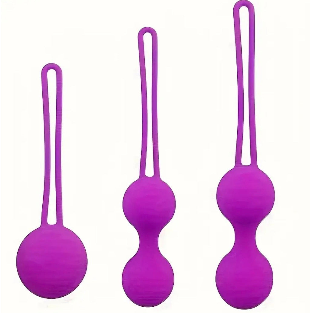 Set 3 Bolas Kegel Silicona – Entrenamiento Suelo Pélvico y Placer