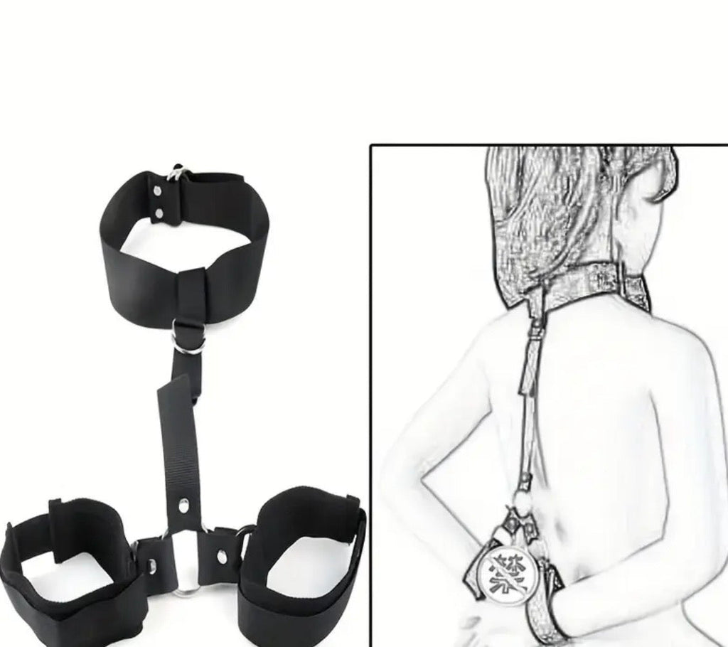 Set BDSM Collar + Esposas Traseras – Restricción Manos Detrás