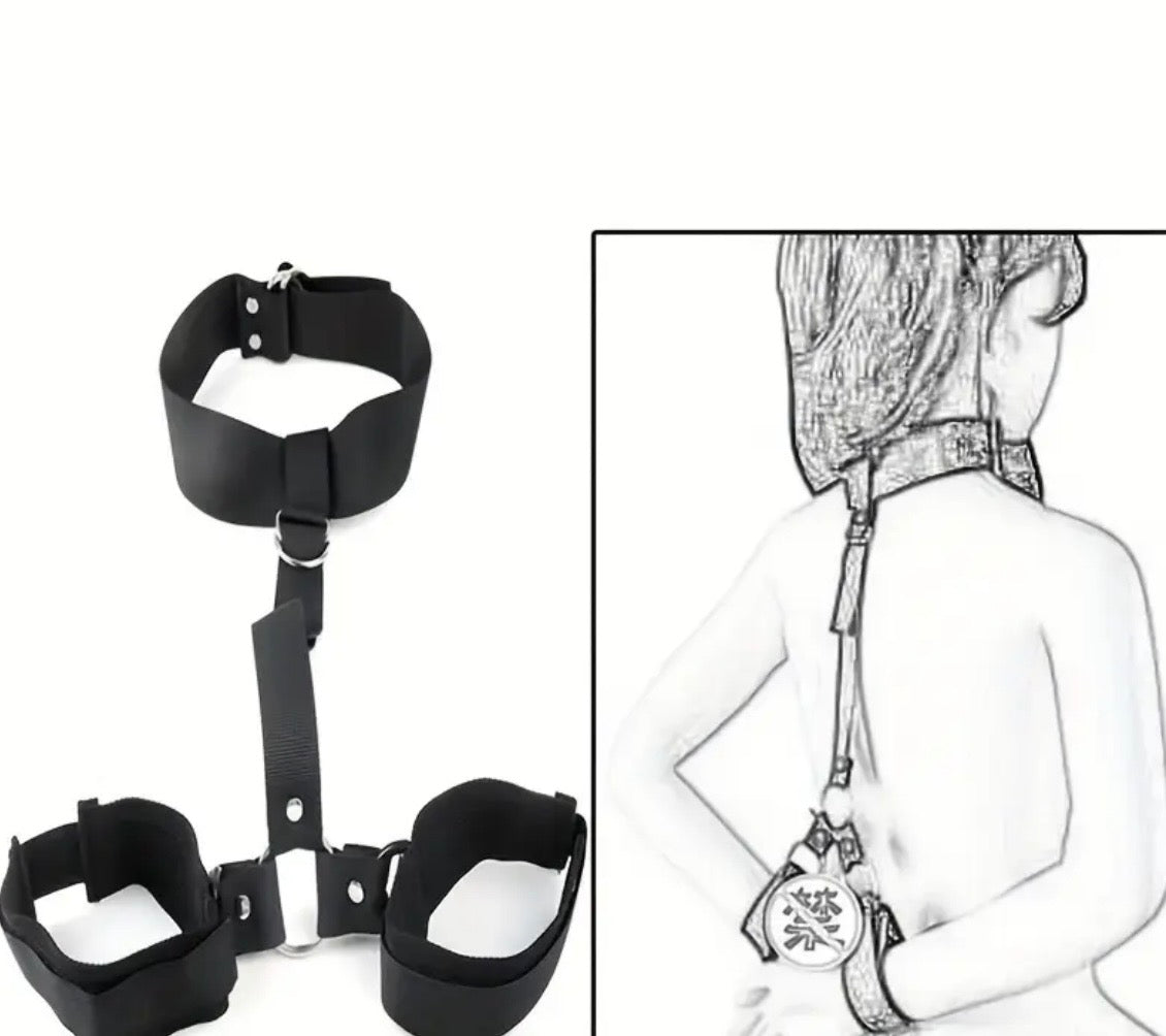 Set BDSM Collar + Esposas Traseras – Restricción Manos Detrás