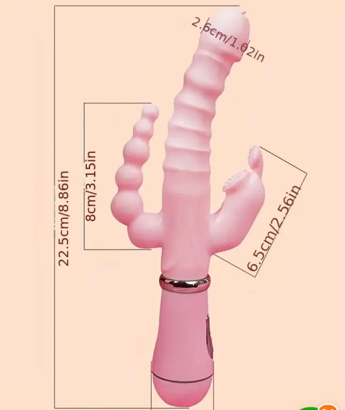 Vibrador Rabbit Triple Estimulación – Vaginal, Clitoriano y Anal