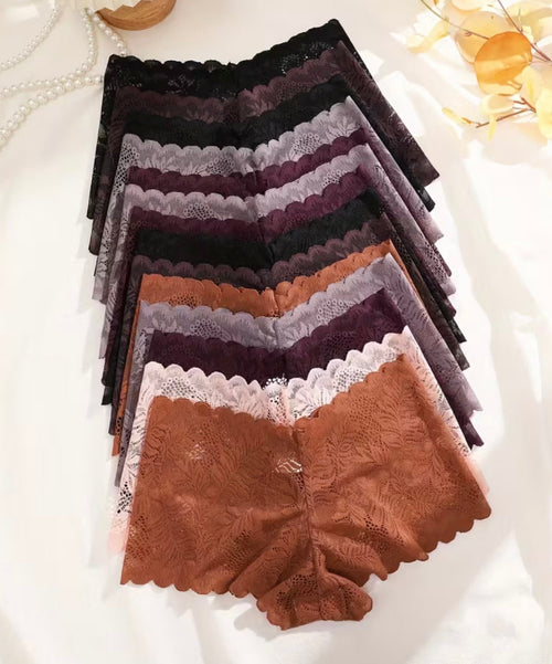 Boyshort de Encaje Floral – Colores Otoño (precio unitario)