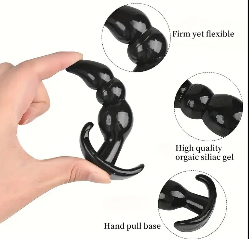 Kit Anal Completo 9 Piezas – Plugs, Rosario, Dildo y Anillo