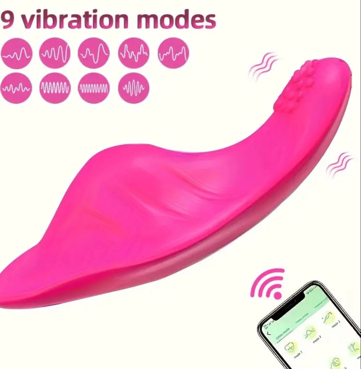 Vibrador Mariposa Wearable App Control – 9 Modos Bluetooth