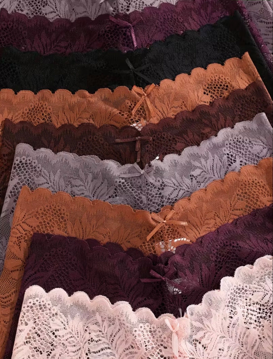 Boyshort de Encaje Floral – Colores Otoño