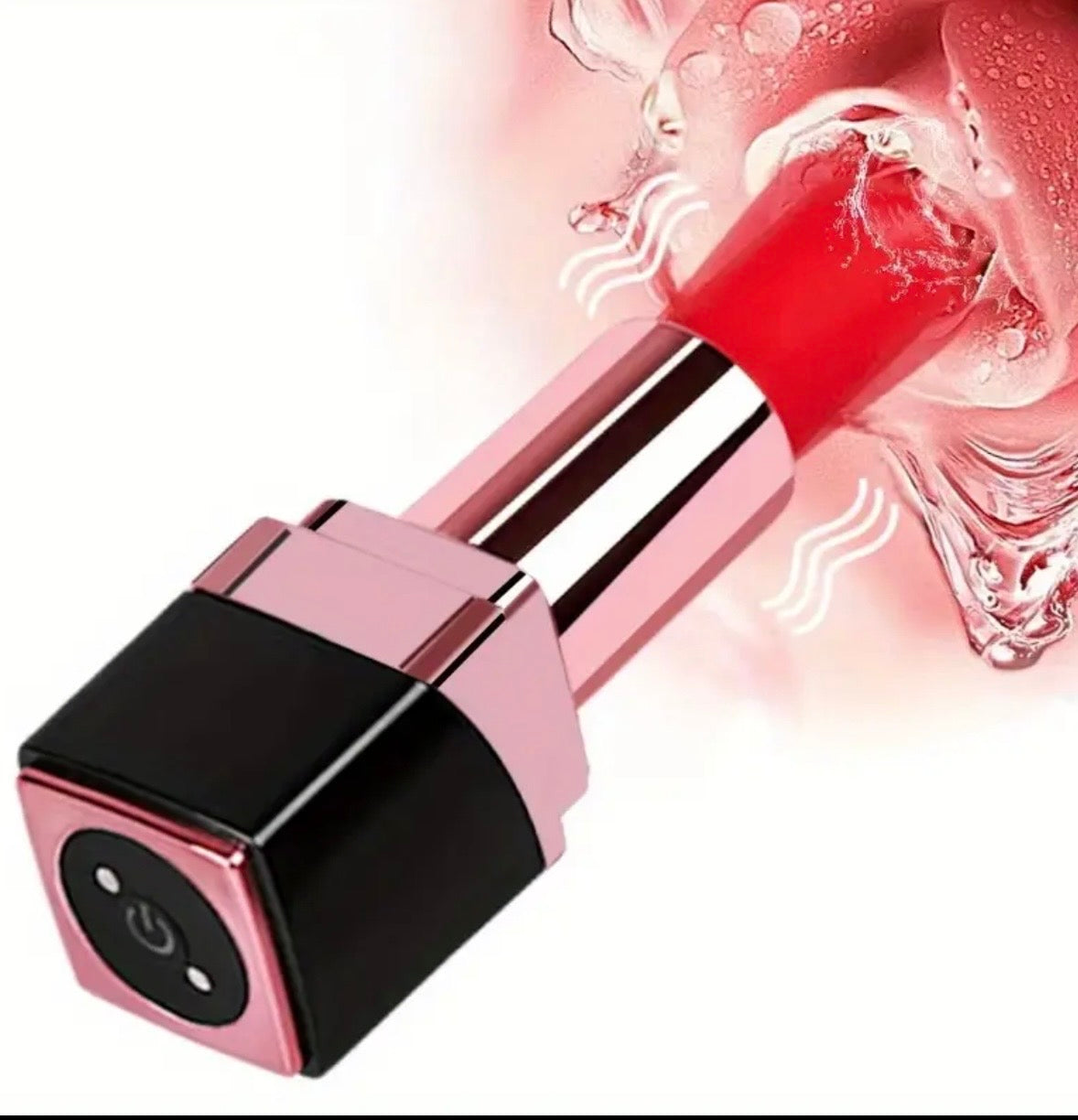 Vibrador Discreto Forma Labial – 10 Modos Silicona Roja 92mm Recargable