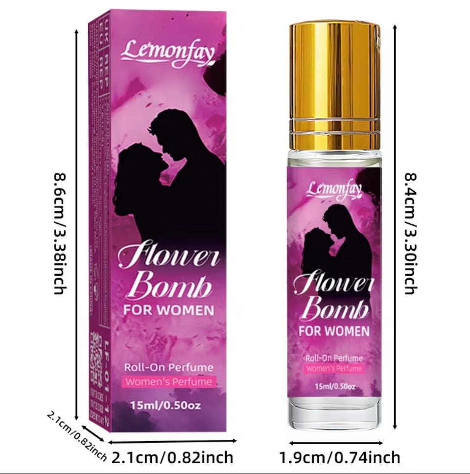 Perfume Roll-On Flower Bomb For Women – Lemonfay 15ml Fragancia Seductora