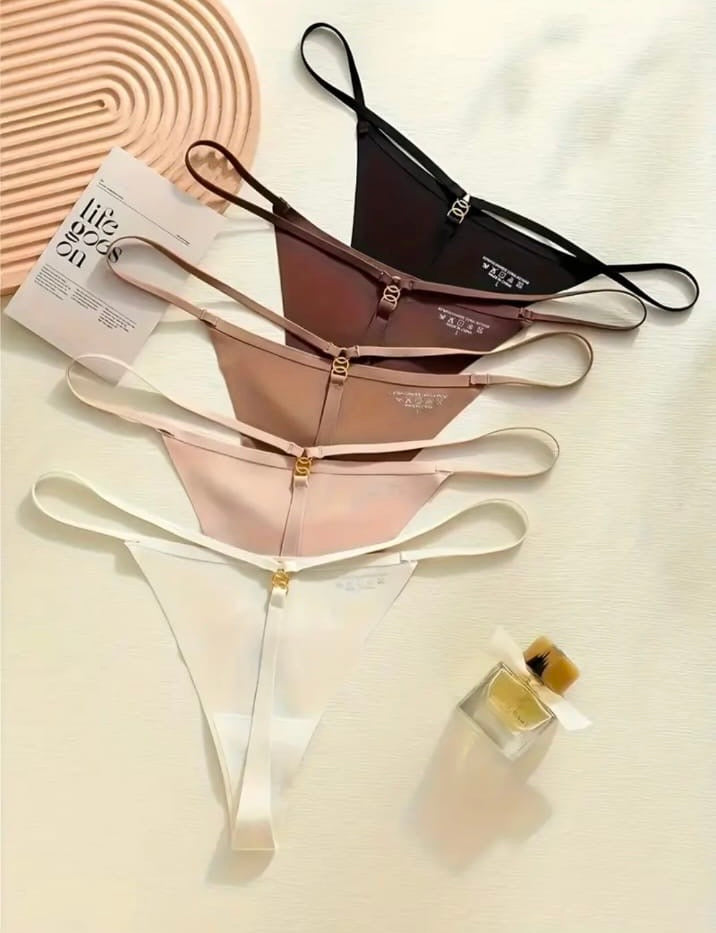 G-String Satinado Liso – Argolla Dorada (precio unitario)