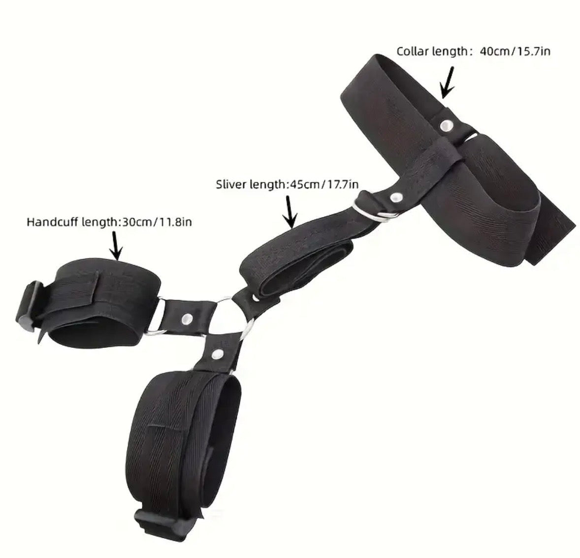 Set BDSM Collar + Esposas Traseras – Restricción Manos Detrás