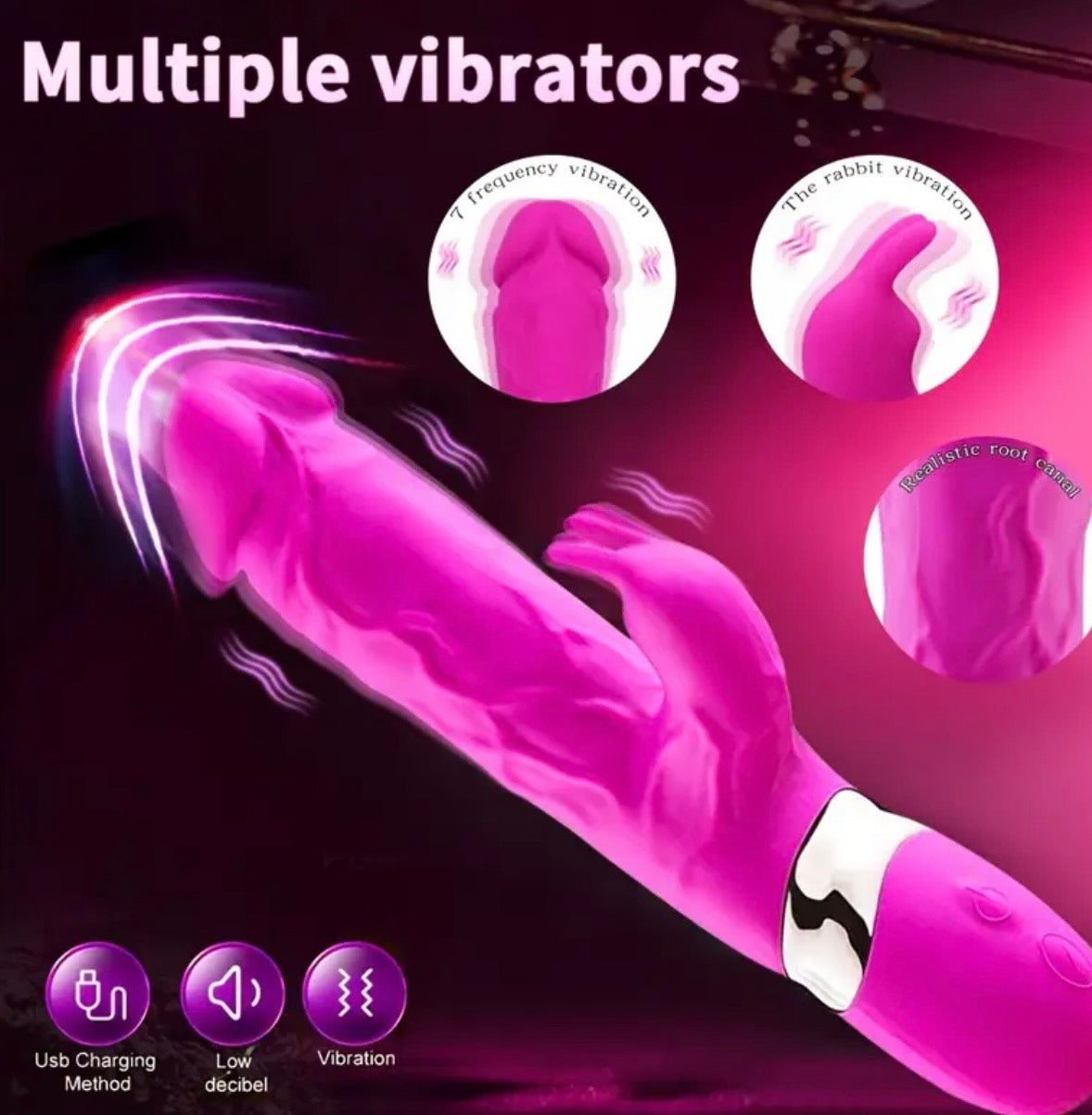 Vibrador Rabbit Doble Estimulación – 7 Modos