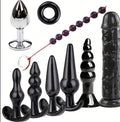 Kit Anal Completo 9 Piezas – Plugs, Rosario, Dildo y Anillo