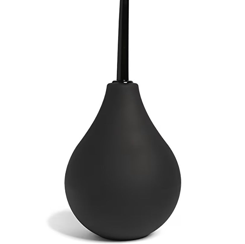 Ducha Anal Enema Bulb 224ml – Silicona Negra Boquilla Desmontable Higiene Íntima